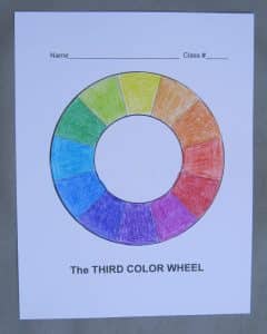 third color wheel made with crayons